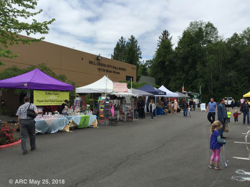 First moments of first MC Farmers Market May 25, 2018.  The market will be held Friday afternoons throughout the summer.
